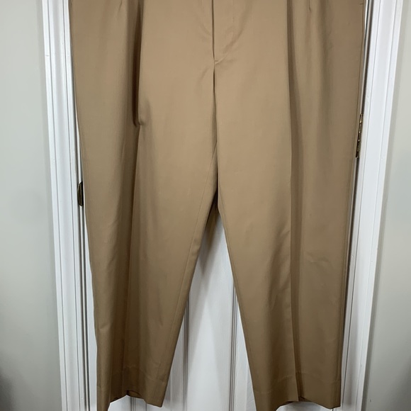 JB Britches camel colored mens dress pants size 44R. 100% worsted wool, Italy - Picture 3 of 6